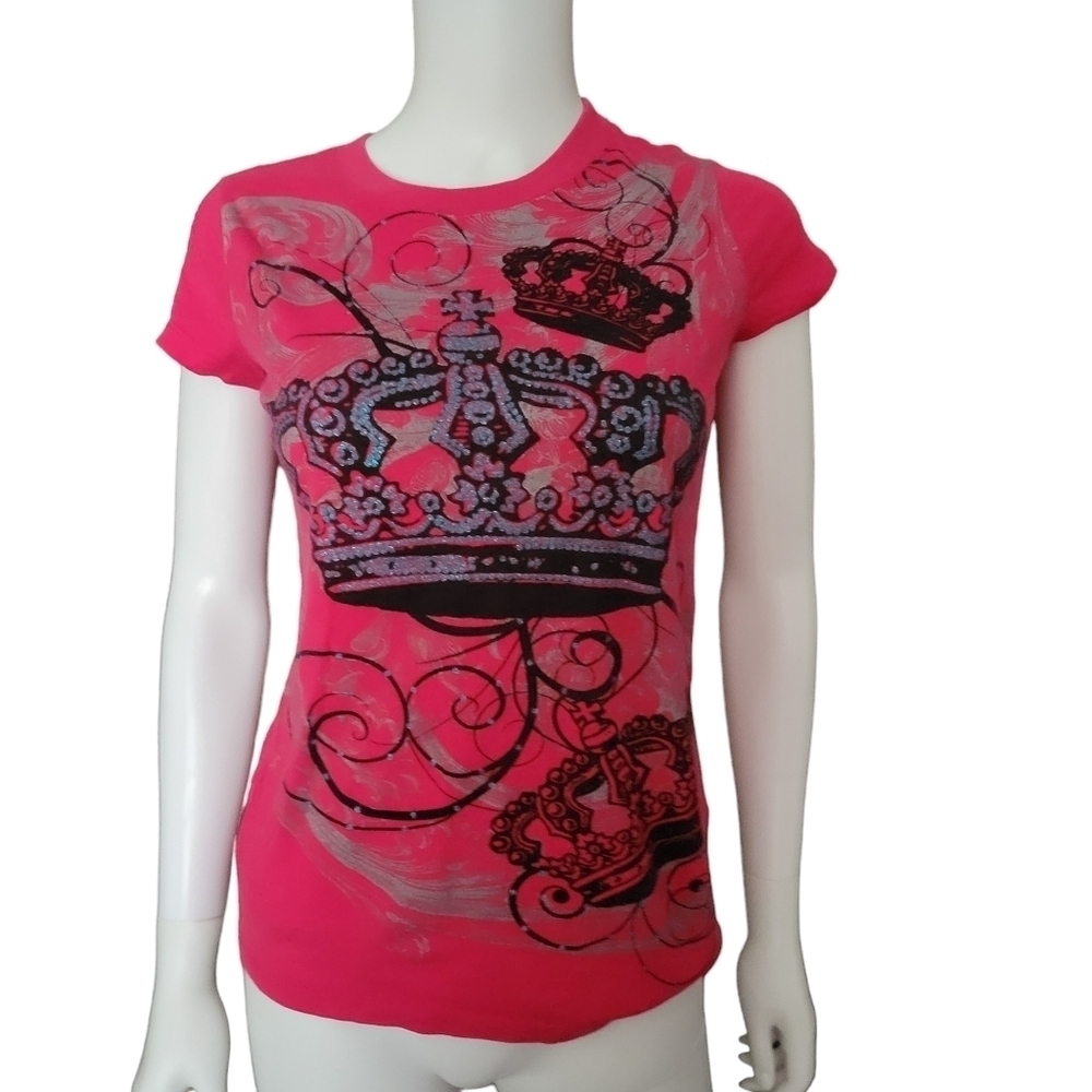 Ransom T-Shirt Size S Pink Black